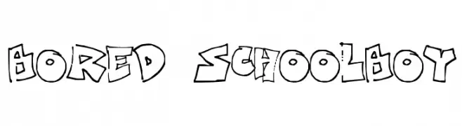 Bored Schoolboy  Frei Schriftart Herunterladen