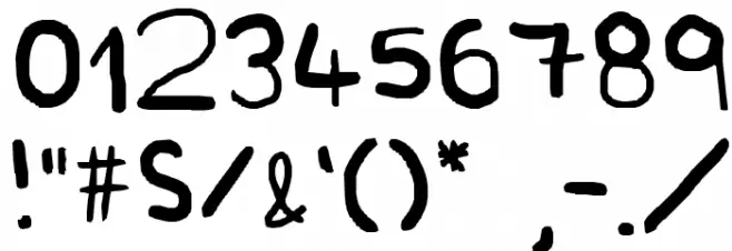 Bored in science ;] Font OTHER CHARS