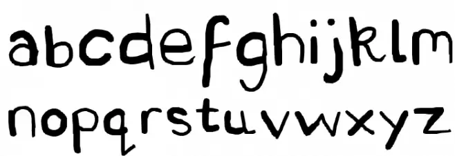 Bored in science ;] Font LOWERCASE