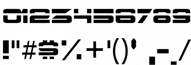 BorgNine-Regular Font OTHER CHARS