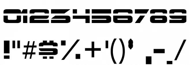 BorgNine-Regular Font OTHER CHARS