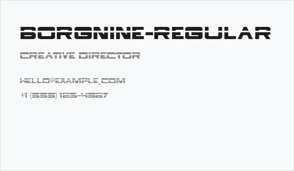 BorgNine-Regular Business Card