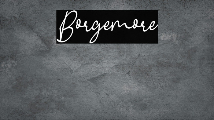 Borgemore Шрифта examples