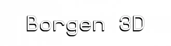 Borgen 3D  Frei Schriftart Herunterladen