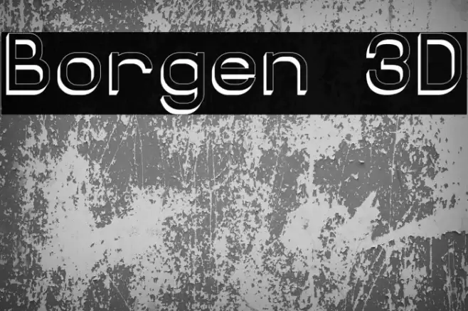 Borgen 3D Font examples