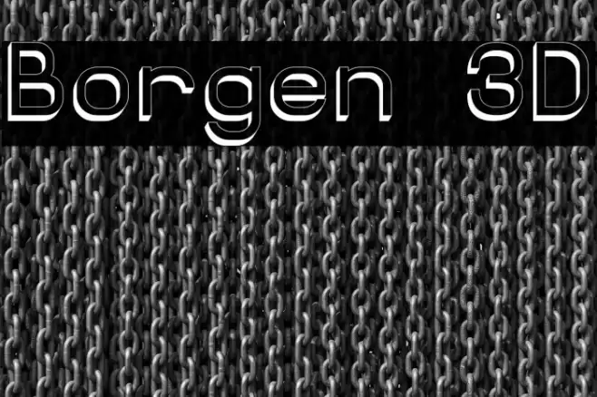 Borgen 3D Font examples