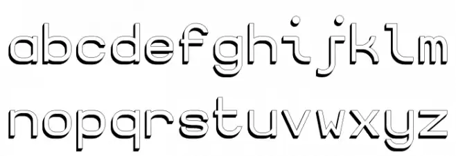 Borgen 3D Font Litere mici