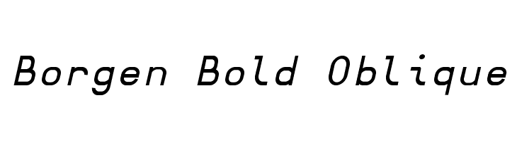 Borgen Bold Oblique Fonte