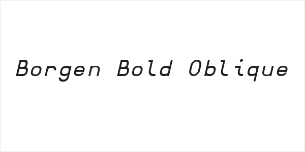 Borgen Bold Oblique Logo