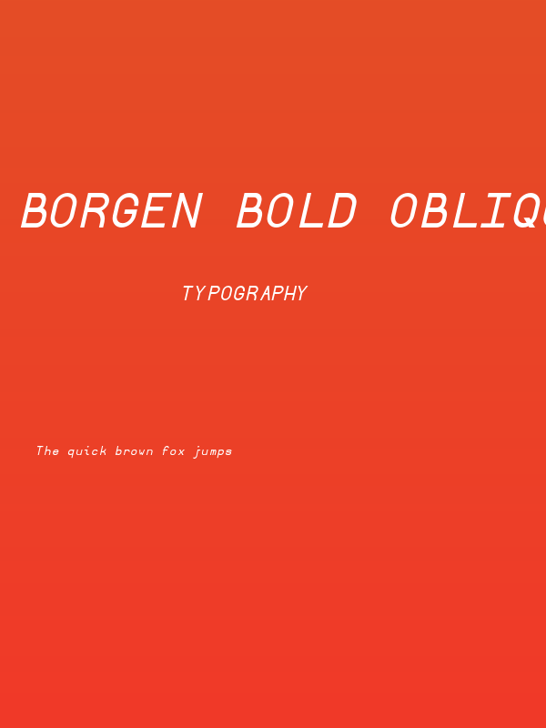 Borgen Bold Oblique Poster