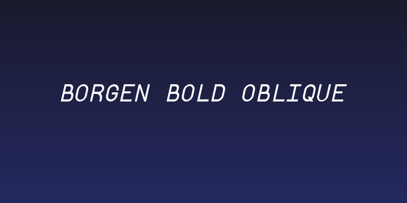Borgen Bold Oblique Social Header