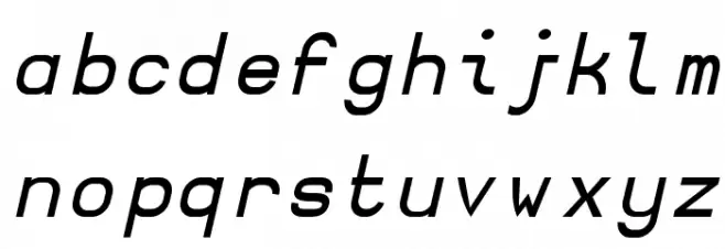 Borgen Bold Oblique Schriftart Kleinbuchstaben