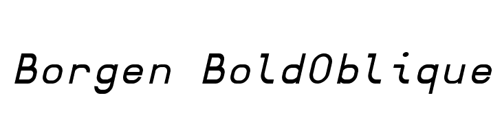 Borgen BoldOblique Fonte
