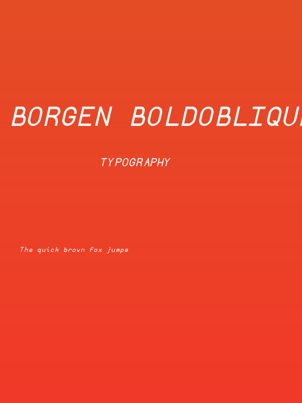 Borgen BoldOblique Poster