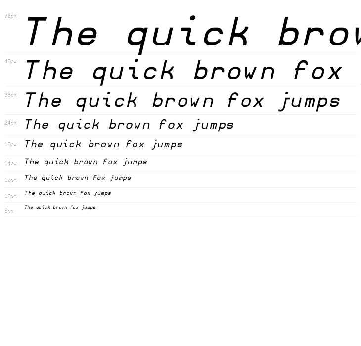 Borgen BoldOblique Waterfall