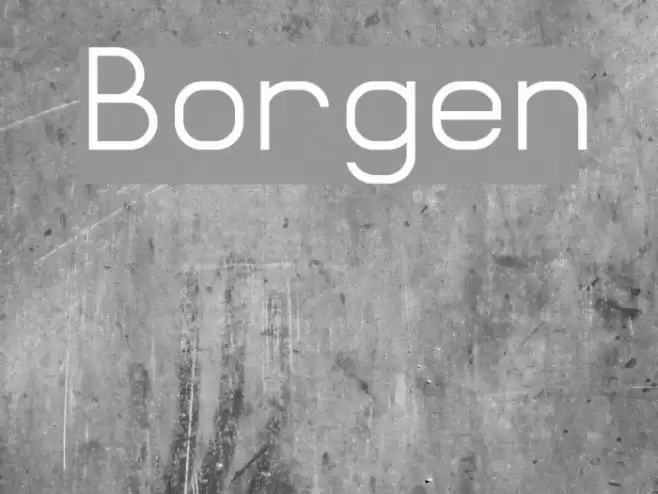 Borgen Font examples