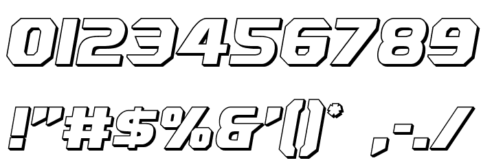 Borgsquad 3D Font OTHER CHARS