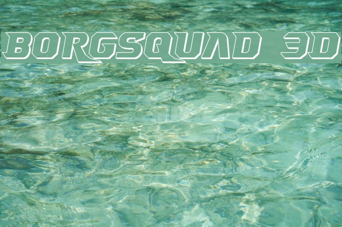 Borgsquad 3D Font examples
