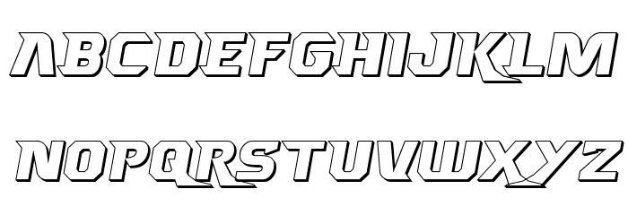 Borgsquad 3D Font LOWERCASE