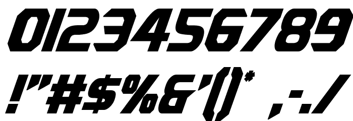Borgsquad Condensed Italic Font OTHER CHARS