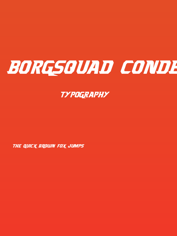 Borgsquad Condensed Italic Poster