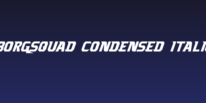 Borgsquad Condensed Italic Social Header