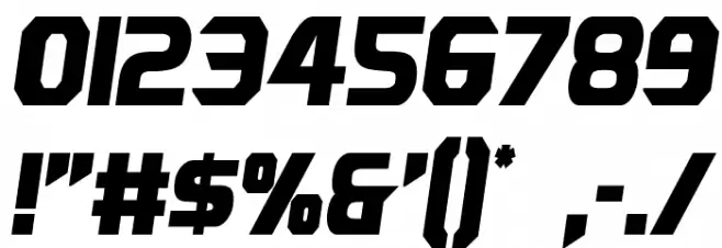 Borgsquad Condensed Font OTHER CHARS