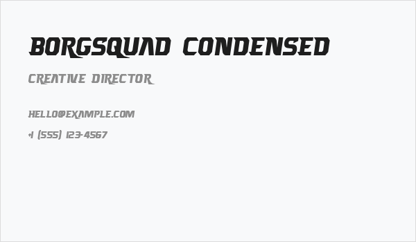 Borgsquad Condensed Business Card
