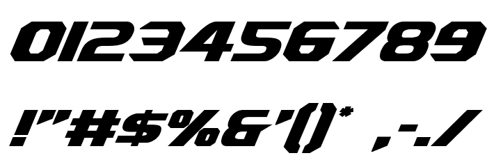 Borgsquad Expanded Italic Font OTHER CHARS