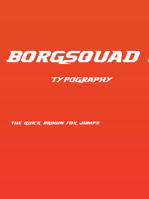 Borgsquad Expanded Italic Poster