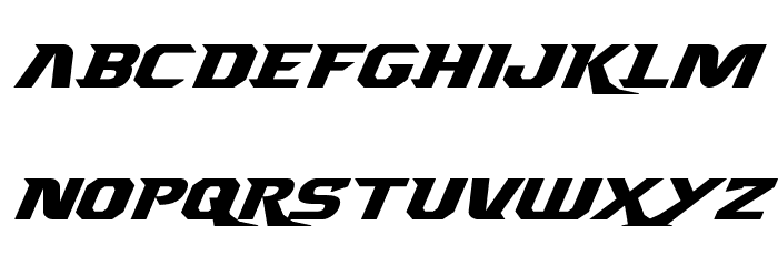 Borgsquad Expanded Italic Font LOWERCASE