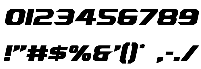 Borgsquad Expanded Font OTHER CHARS