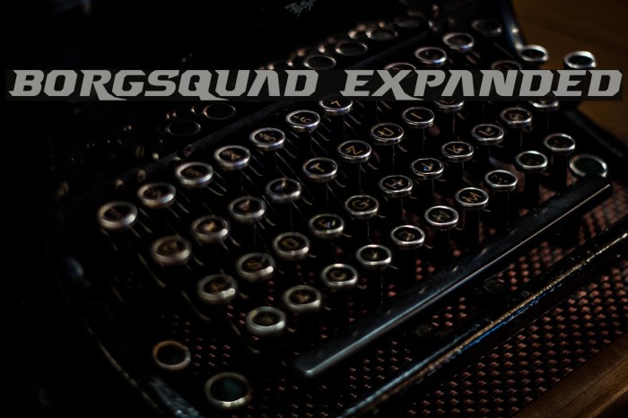 Borgsquad Expanded Font examples