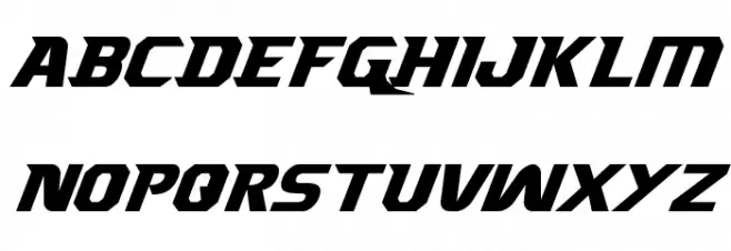 Borgsquad Italic Schriftart Groß