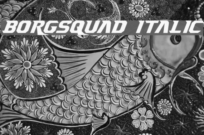 Borgsquad Italic Font examples