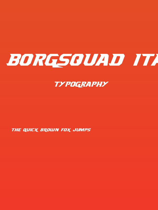 Borgsquad Italic Poster