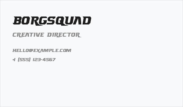 Borgsquad Business Card