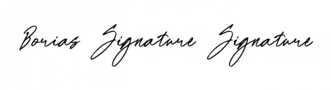 Borias Signature Signature  Frei Schriftart Herunterladen