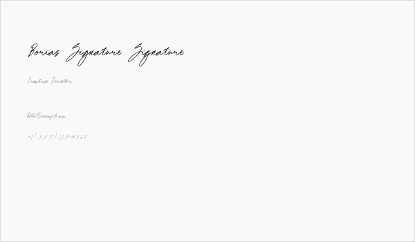 Borias Signature Signature Business Card