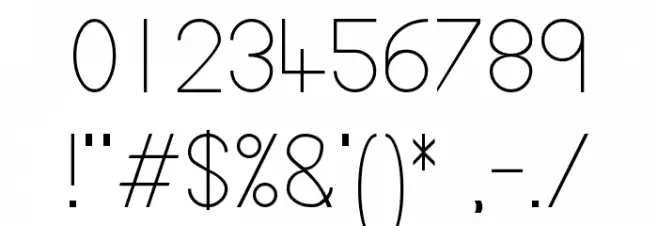 Boring Boring Font OTHER CHARS