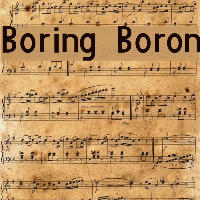 Boring Boron Font examples