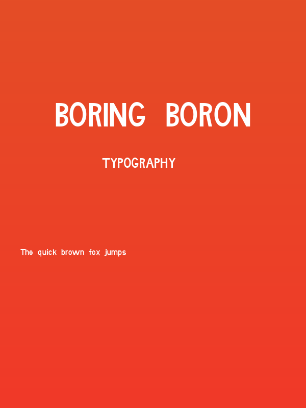 Boring Boron Poster