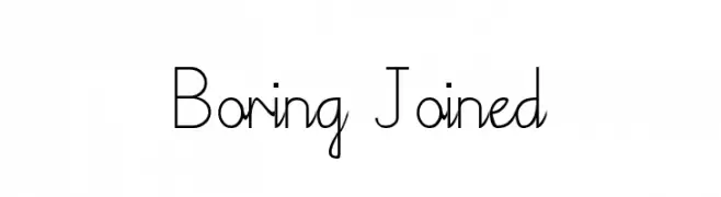 Boring Joined  Frei Schriftart Herunterladen