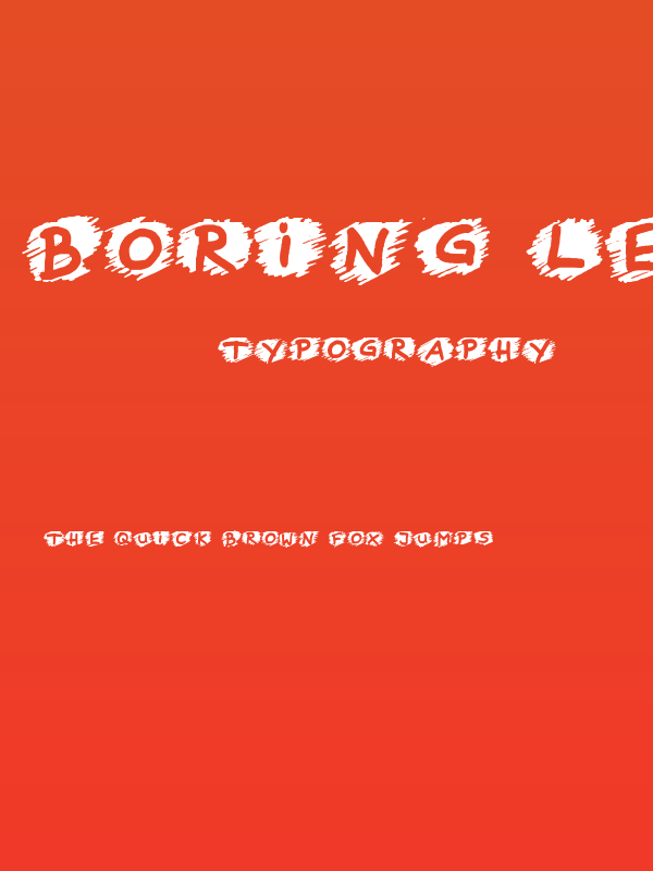 Boring Lesson Poster