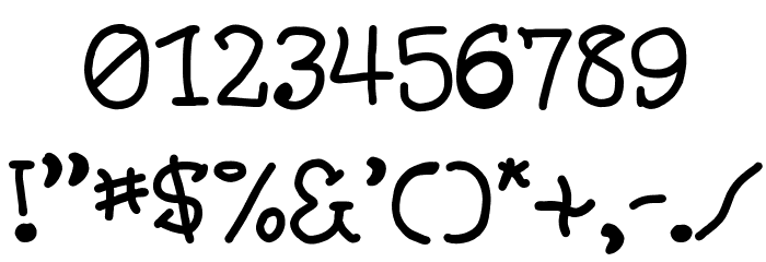 Boring Little Trick-or-Treaters Font OTHER CHARS