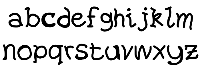 Boring Little Trick-or-Treaters Font LOWERCASE