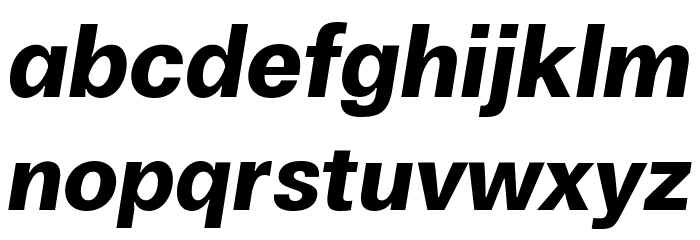Boring Sans A Trial Bold Italic Font LOWERCASE