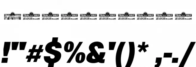 Boring Sans A Trial Heavy Italic Font OTHER CHARS