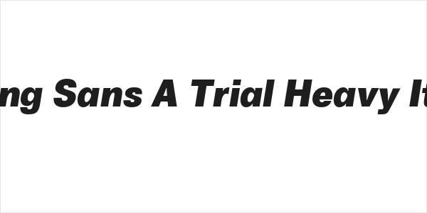 Boring Sans A Trial Heavy Italic Logo