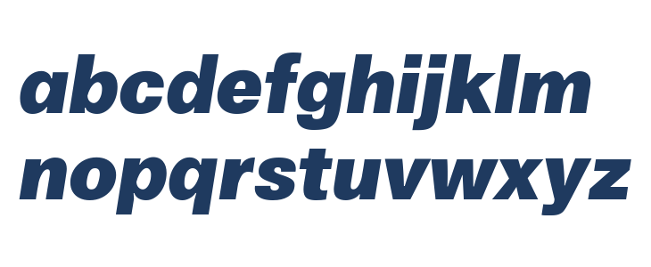 Boring Sans A Trial Heavy Italic Lowercase